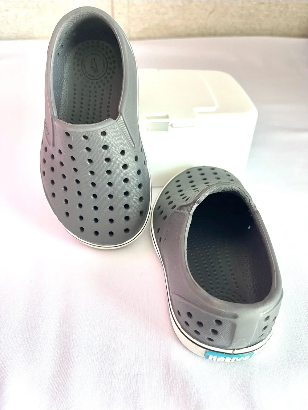 Native Kids Grey Slip-On Water Shoes